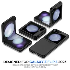 For Samsung Galaxy Z Flip5 5G Phone Case Shockproof Slim Protective Cover Black