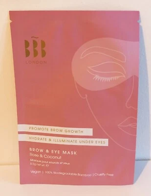 BBB LONDON Blink Brow Bar Brow & Eye Mask Rose & Coconut 8.5g Promotes Growth