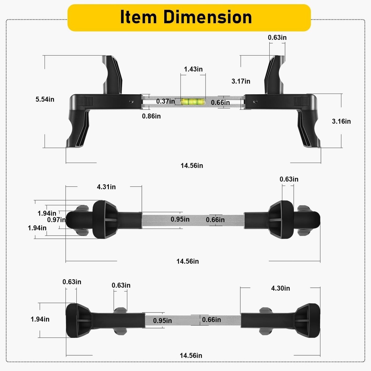 Spring Loaded Pull Alignment Steering Wheel Level Alignment Tool - Spring-Loaded Holder For 170 ...