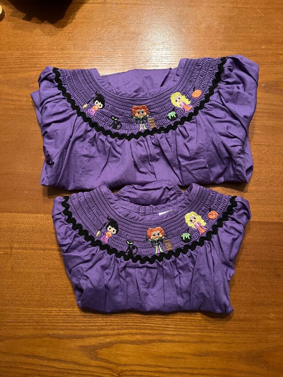 Hocus Pocus Smocked Halloween witch outfit size 0-3 months