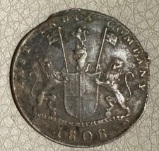 Shipwreck 1808 British East India 10 CASH Admiral Gardner Copper Madras Coins