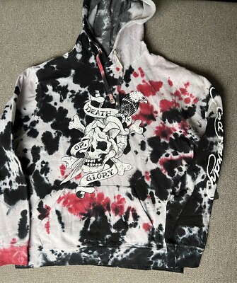 Ed Hardy Christian Audigie パーカー ストーン Christian Audigier Rhinestone Zip Up Hoodie • | Depop
