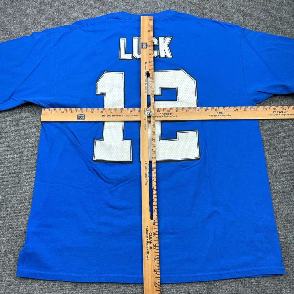 Sudadera Indianapolis Colts Para Hombre Extra Grande Azul Andrew Luck Majestic Foto 4 de 4