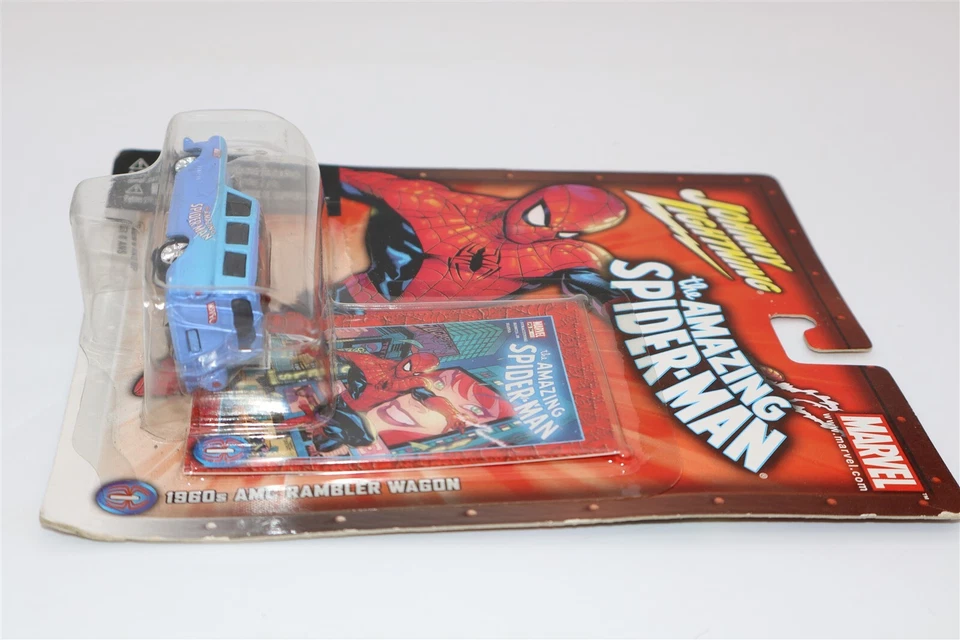 Johnny Lightning Spider Man 1960 AMC Rambler Wagon, azul, 1:64 - Nuevo en paquete - Foto 3 de 4