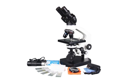 800x Binocular Lab LED Microscope w 5Mp USB Camera SEMI PLAN Optics ...