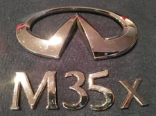 2007 Infiniti M35x REAR EMBLEM LOGO BADGE TRUNK Chrome OEM