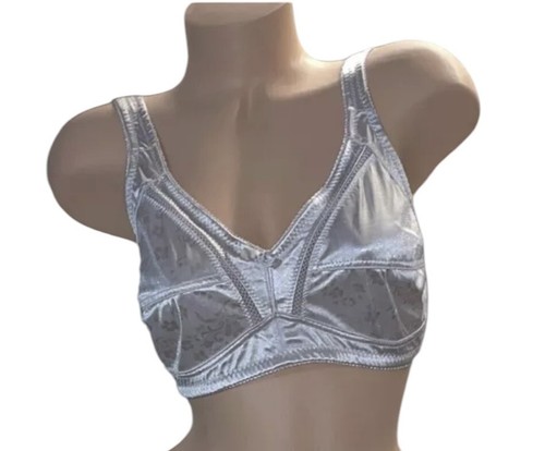 Gloria Vanderbilt Vintage Beige Shiny Satin Bra Womens 38D - Picture 6 of 8