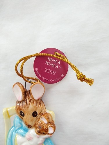 Vintage Hunca Munca Beatrix Potter Schmid Japan 1982 Christmas Ornament New - Picture 2 of 3