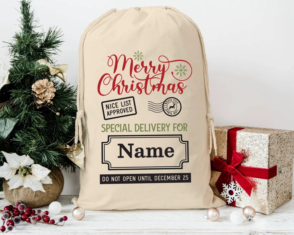 Personalised childrens christmas sacks sale