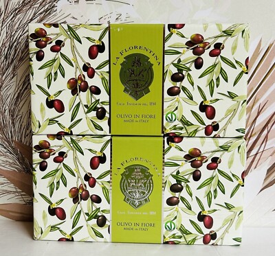 2-Pack La Florentina ~ Olive Flowers Extra Moisturizing Bar Soap 6 X 5.3 oz Each