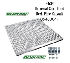 Automann Deck Plate 34in X 34in, Galvanized Steel w/ Mounting Kit (34" X 34")