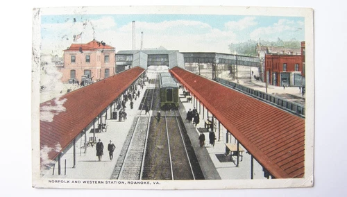 V927:: Posted ca.1912, The Norfolk & Western Railway Depot, Roanoke Virginia