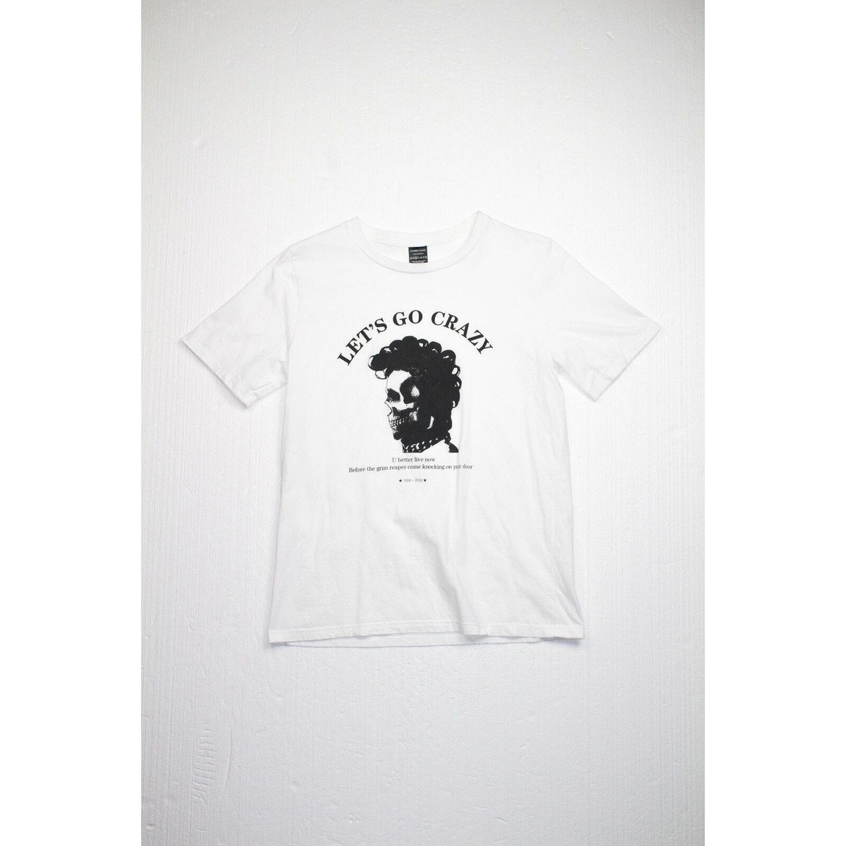 ナンバーナイン　let’s go crazy t シャツ Rare Number Nine Lets Go Crazy T-Shirt Size 2 Vintage Men