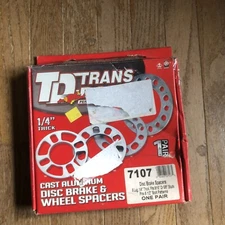 Wheel Spacer Trans Dapt Performance 7107 6 Lug 1/4" Pair