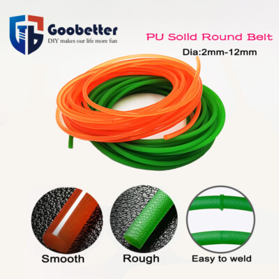 #ad PU Solid Round Belt Polyurethane Close Loop Drive Belting Diameters 2mm 3mm 12mm $211.25