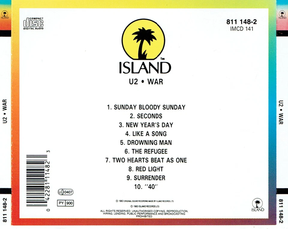 (CD) U2 - War - New Year's Day, Sunday Bloody Sunday, Two Hearts Beat As One - Bild 2 von 2