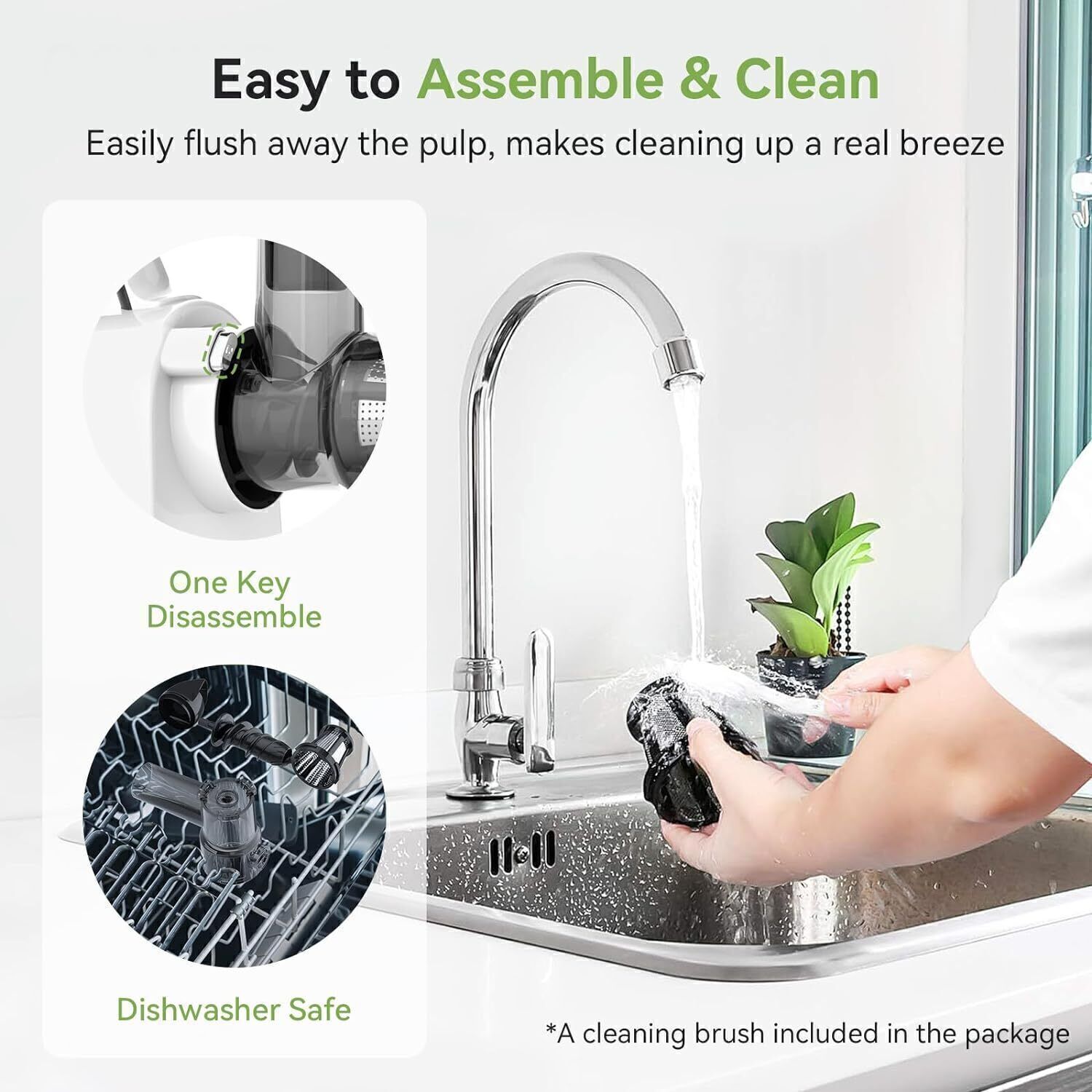 Juicer Machines Slow Masticating Cold Press Juicer for Fruits & Vegetable US