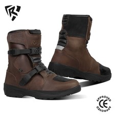 NEW Adventure Raxid Basta V2 Low Leather Waterproof Motorcycle Boot Brown CE 2