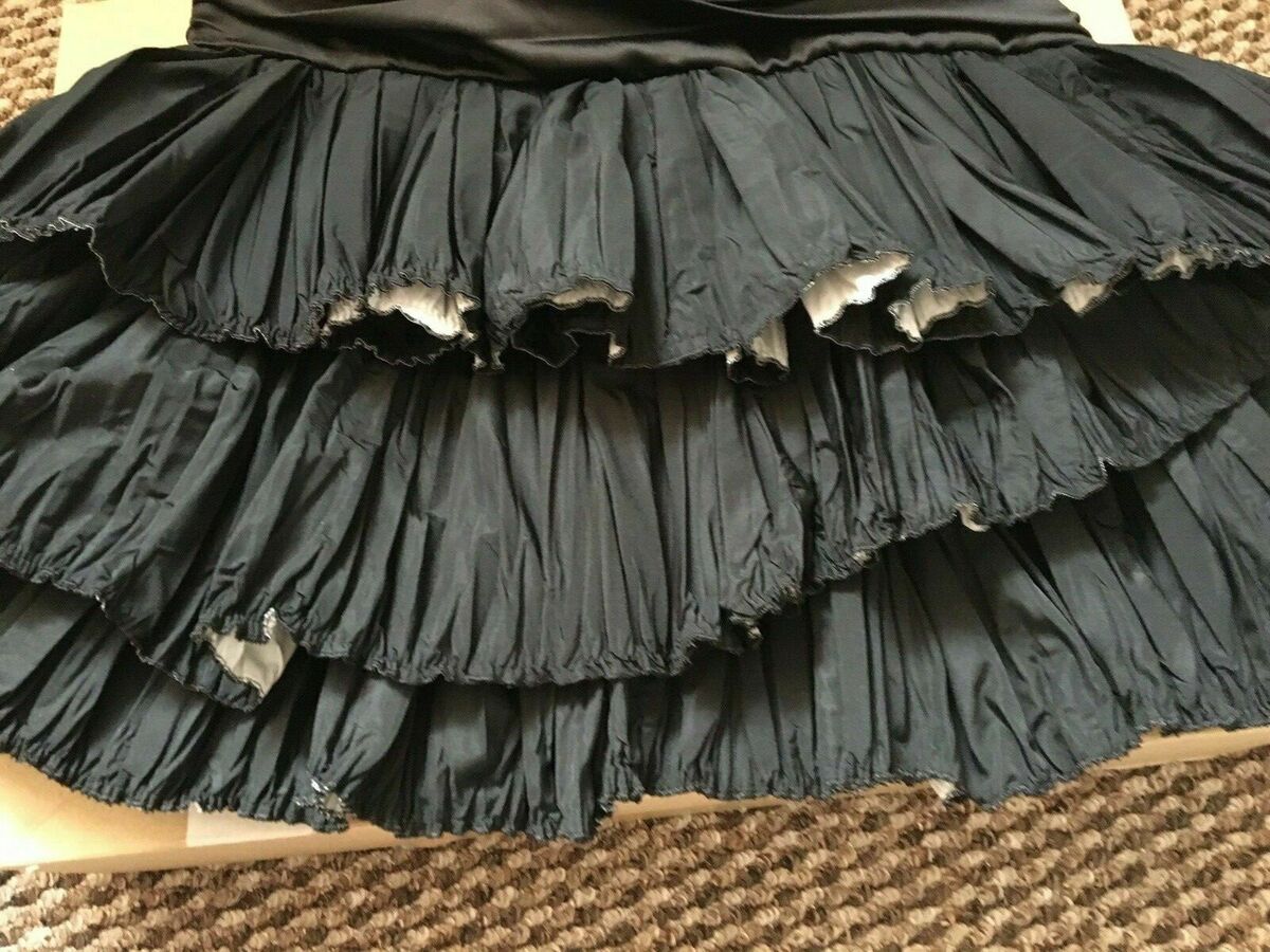 NEW ZARA BLACK FRILLED MINI SKIRT WITH RUFFLES SIDE ZIPPER NEW ZARA BLACK FRILLED MINI SKIRT WITH RUFFLES SIDE ZIPPER