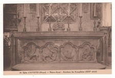 CPA 55 - AVIOTH : L'ÉGLISE - MAÎTRE AUTEL - ATTRIBUTS DES ÉVANGÉLISTES (MEUSE)