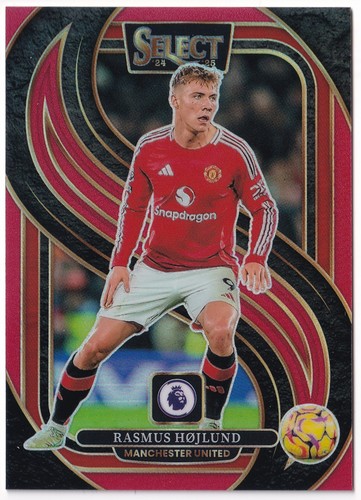 Panini Premier League Select 2024-25 Rasmus Hojlund Red Prizm