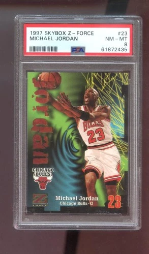 1997-98 Skybox Z-Force #23 Michael Jordan PSA 8 Graded Card NBA 97-98 ZForce