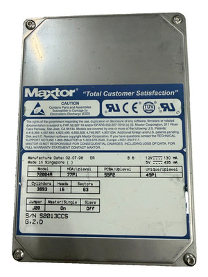 Vintage Maxtor hard disk drive model 72004R