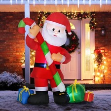 NEW 6.6FT Inflatable Santa Claus Christmas-Yard Decoration Lights...