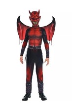 Devil Monster Demon Red Black Suit Yourself Fancy Dress Halloween Child Costume