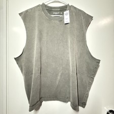 Abercrombie and Fitch Premium Heavyweight Tee Tank Top Cropped Fit Men XL