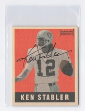 KEN STABLER 1997 Leaf AUTO #16 #/1948