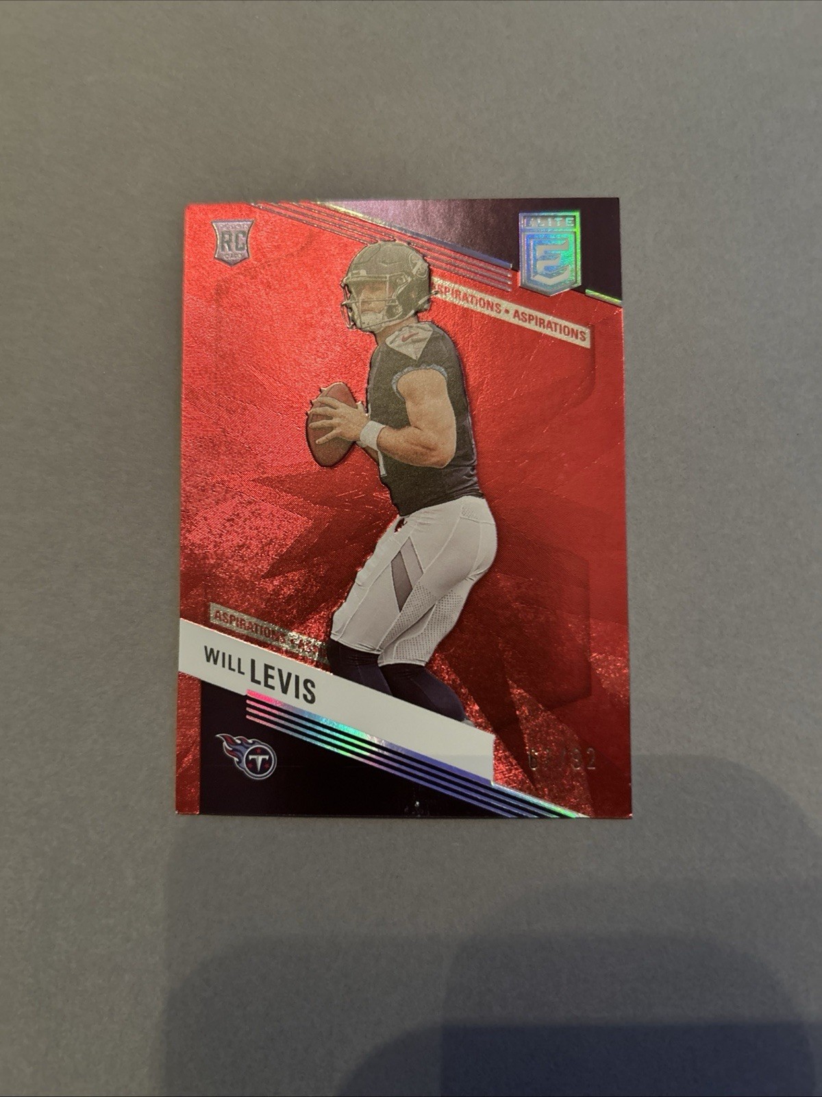 2023 Will Levis Donruss Elite Red Aspirations Rookie #197 RC SP /625 Titans