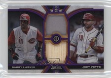 2023 Tribute Dual Relics 2 Player Purple 19/50 Joey Votto Barry Larkin HOF 05x8