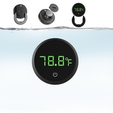 Carefree Fish Aquarium Removable Thermometer Digital Cordless Black