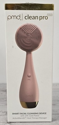 PMD Clean Pro Gold Smart Facial Cleansing Device Rose 24K Gold Heat New B10