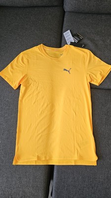 Puma Run Cloudspun Herren Lauftop Orange Kurzarm Atmungsaktiv T-Shirt