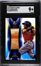 2018 Bowman Platinum Jose Altuve SGC 9 MINT PLATINUM RELIC PATCH (1/5)