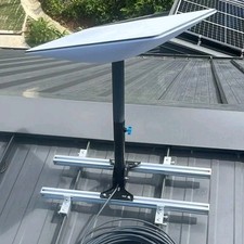 Adjustable Mount for Standing Seam Roofs with Metal Pipe Adapter for Starlink