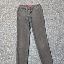 YMI Womens Dark Wash Black Skinny Jeans Mid R...