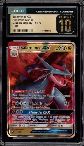 Pokemon Salamence GX Dragon Majesty Holo Ultra Rare #44 CGC 10 Pristine