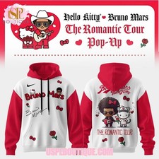 Hello Kitty  Bruno Mars The Romantic Tour Pop-Up 2026 Hoodie