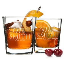 Personalized Mr and Mrs Glasses, Mr and Mrs Couples Gifts for Wedding