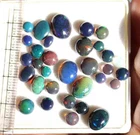 14.60 Ct 31 Pcs Fire Opal Cab Stone Natural Gemstone Ethiopian Black Opal Oval