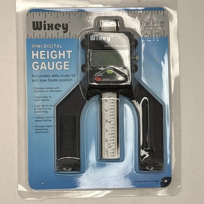 Wixey WR25 Mini Digital Height Gauge Inches / Fractions Fence To Blade Or Bit