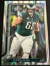 2025 TOPPS CHROME RAYWAVE REFRACTOR JORDAN MAILATA PHILADELPHIA EAGLES #245