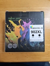 2 Pack 902 XL Ink Cartridges Black for HP Officejet Pro 6951 6958 6960 6968 6978