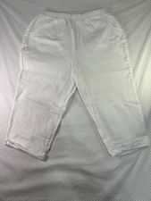 DENIM CO EasyWear Twill Relaxed Pull-On Skimmer White Capris 1XP