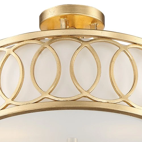 Crystorama Lighting Group 285 Graham 3 Light 15"W Semi-Flush Drum - Black - Picture 10 of 12