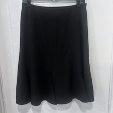 Culture NYC Black Flared Midi Skirt with Slits Made in USA Size 6 vintage goth