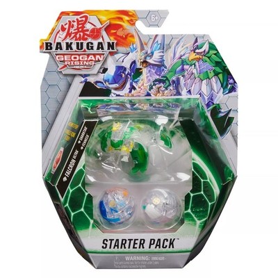 New Bakugan Geogan Rising Starter Pack Diamond Falcron Sharktar Fenneca 3 Toys